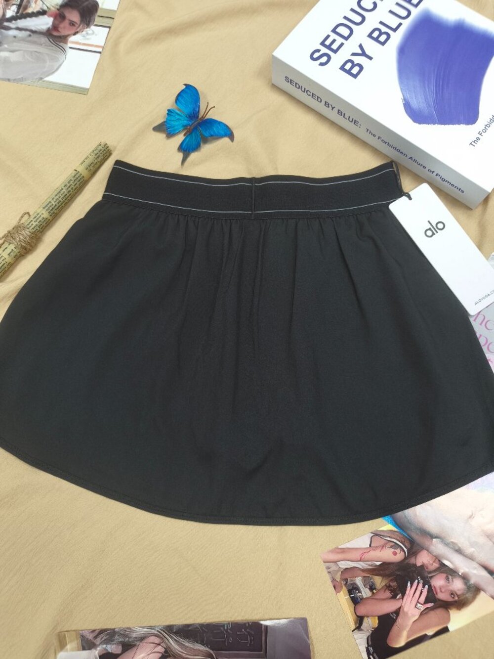 ALO Yoga Black Athletic Tennis Skirt Built-in Shorts NWT👗Comfortable Stylish💖 - Picture 3 of 7